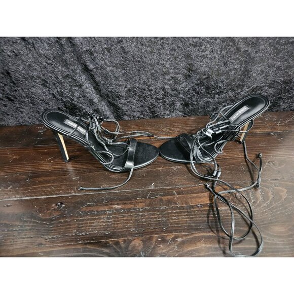 Nine West Mix 3 Black Strappy Gladiator Heeled Sandal/Sz. 7M NWOB - Picture 5 of 9